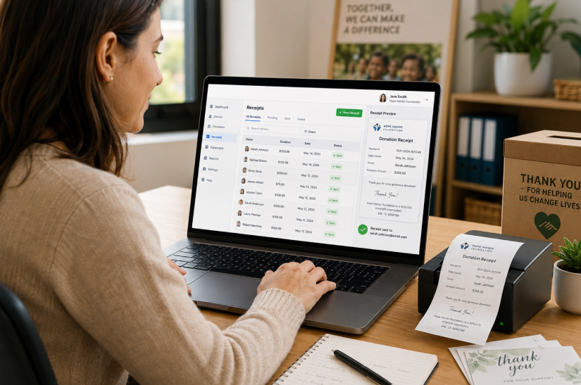Donation Receipt Software for Nonprofits
