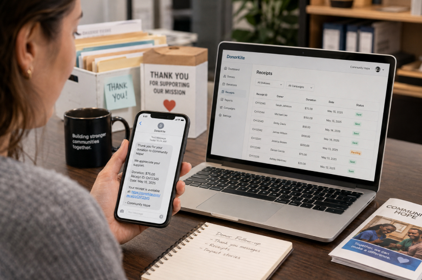 SMS Donation Receipt Software for Nonprofit