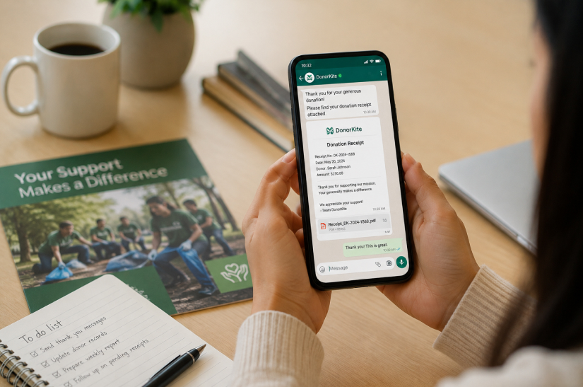 WhatsApp Donation Receipt Software for Charity