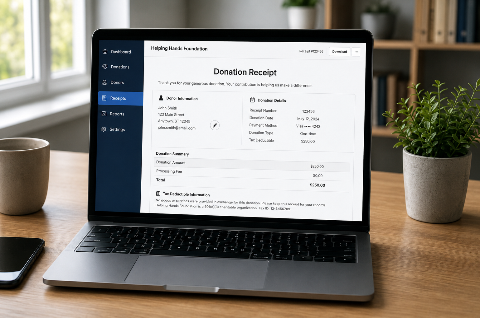 Receipts for Non-Cash Gifts