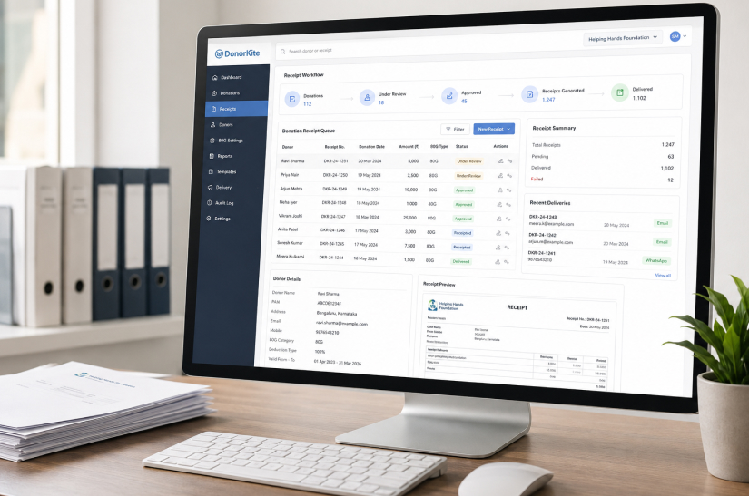 80G Donation Receipt Software