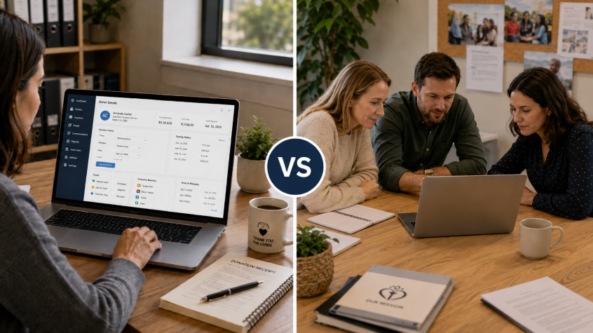 Donor Management Software vs Nonprofit CRM