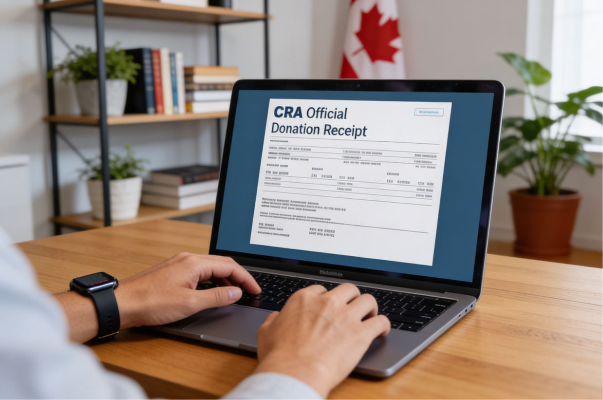 CRA Donation Receipt Software via Email
