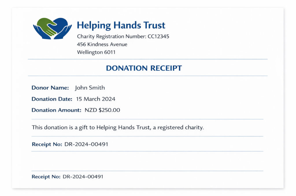 IRD Donation Receipt