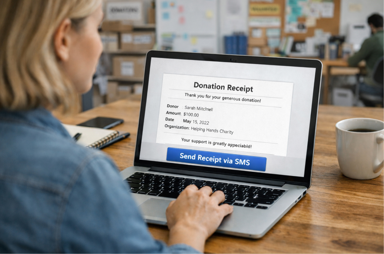 SMS Donation Receipt Software for Nonprofit