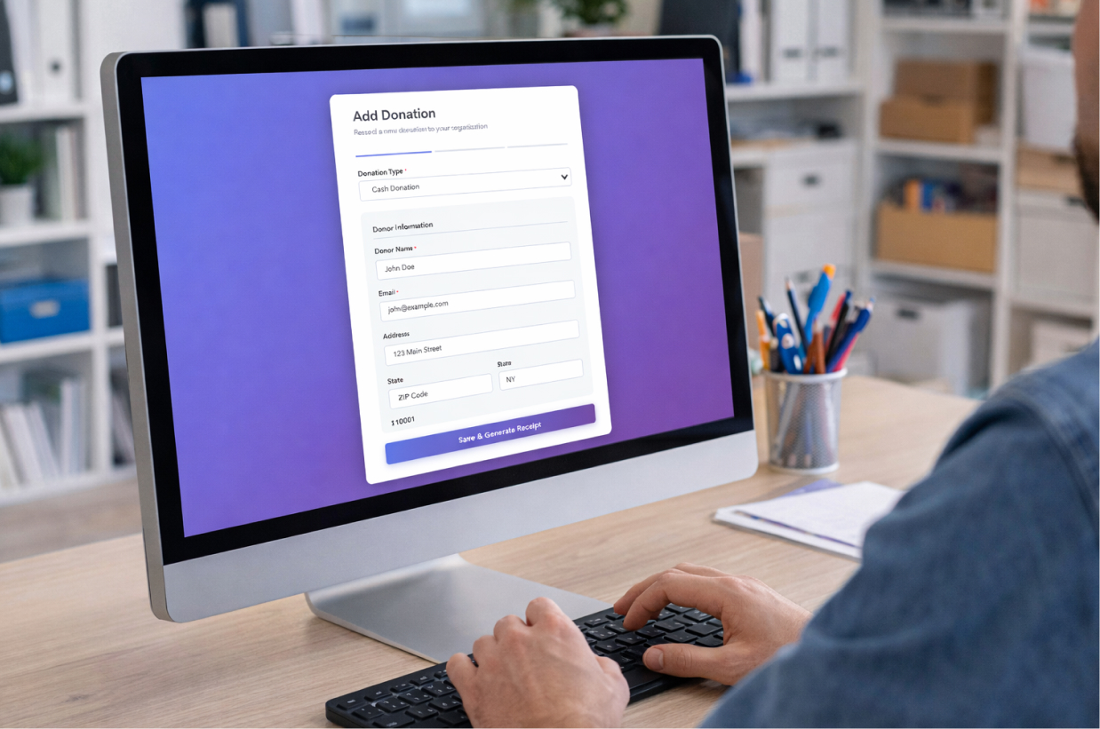 IRS Compliance Donation Receipt Software