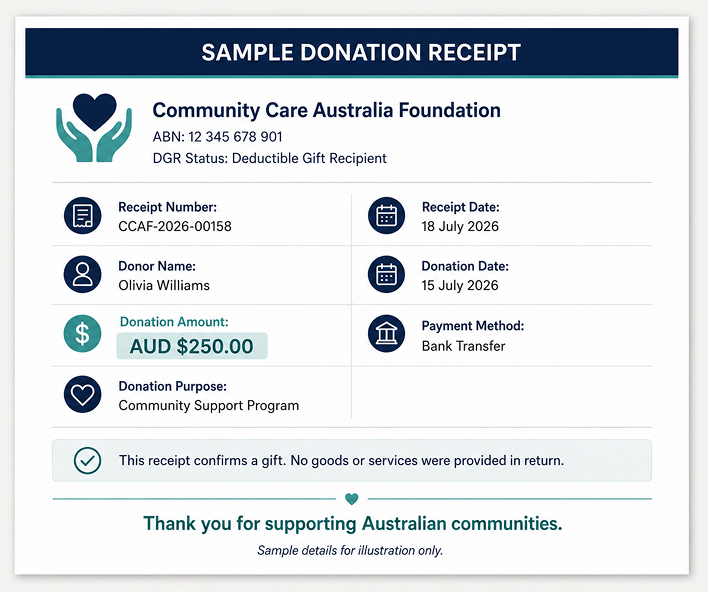 Tax-Deductible Donation Receipt